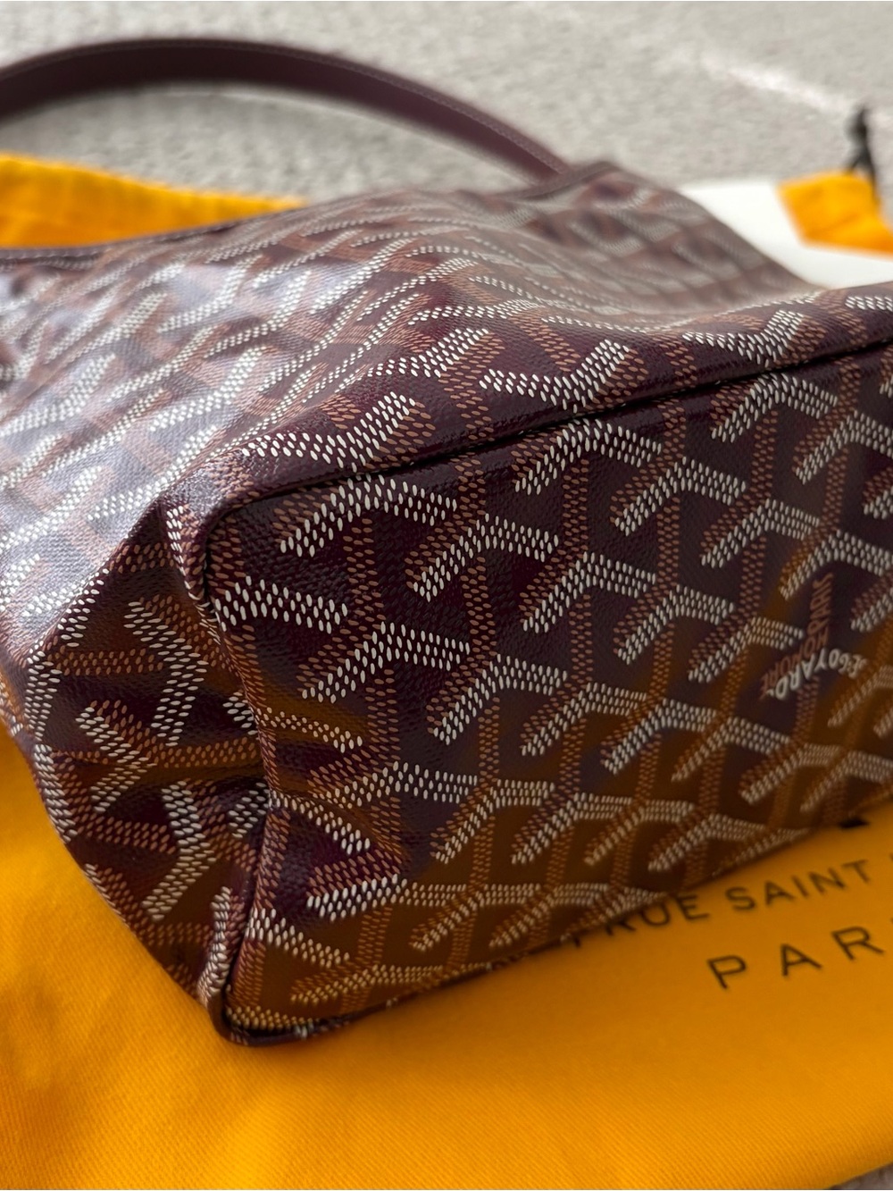 Goyard Mini Boheme Hobo Burgundy Authentic NWT - Picture 6 of 16